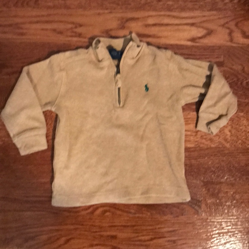 Polo 3t tan zip sweater
